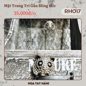 Mặt Trang Trí Gấu Bling Bling RH017- Mạc Gài Đậm Cá Tính