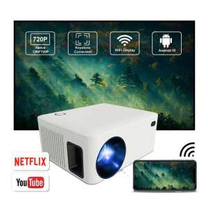 SleekView Projector 4K native 720p HD portable keystone correction