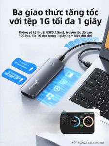 Hộp SSD Di Động Meetiger M.2 NVMe Sang Type-C Ngoài SATA Đọc SSD Tương Tự Thunderbolt 4 Cổng USB-C SSD Box Universal M.2