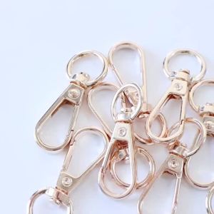 10pcs/lot Metal Swivel Lobster Clasps Spring Buckle Snap Hook Connector For Bag Belt Dog Chains DIY Keychain Jewelry Accessories