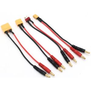 Cáp Sạc Silicon 20CM XT30 XT60 XT90 T Plug Sang Đầu Cắm Banana 4.0mm 16AWG Cho Pin Lipo Phụ Kiện Điều Khiển Từ Xa Xe RC Đồ Chơi