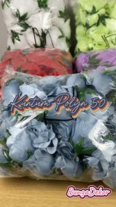 COD 50 PCS KELOPAK KEPALA KUNTUM BUNGA MAWAR POLYN PLASTIK ARTIFICIAL DEKORASI - KUNTUMAN BUNGA TABUR - HIASAN DEKORASI WEDDING
