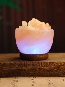 Salt Lamp Himalayan Salt Lamp LED Colorful Color Changing Night Lamp Decorative Bedside Table Lamp Ornament