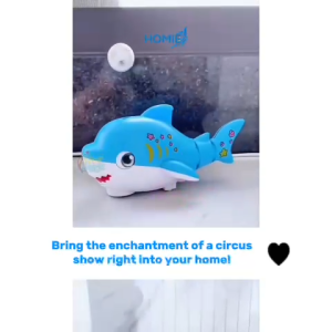 Omni-Directional Dolphin Ball-Blowing Toy [3D Cool Lighting] Auto Move Dolphins Concert Music Toy
