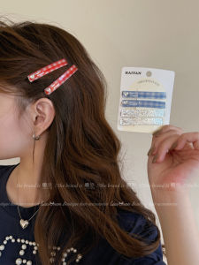 Korean Style Transparent Grid Hair Clips Side Bangs Hair Accessories One Word Clip on Headwear Fashionable New 2025 Design