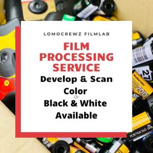 [Cuci Filem] LOMOCREWZ Film Processing Service 135/120/Disposable Camera(ColorBlack/WhiteMotion Film)Dev/Scan/Email