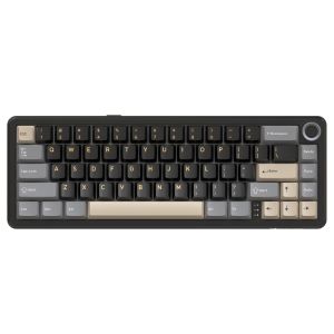 ATTACK SHARK | Attack Shark X66 Gasket Wireless Mechanical Gaming Keyboard with Volume Knob RGB Backlit Side Printed PBT Keycaps