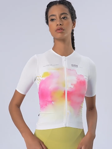 Santic Cycling Jersey for Women Breathable Sunscreen Quick Drying Short Sleeve Sports Bike Tops