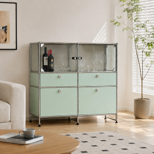 Vintage High-end Large Capacity Transparent Glass Display Cabinet