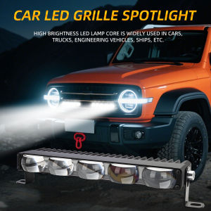 KEVANLY | 1PC 1/2/3/4/5 Lens Dual Color Spotlight Driving Fog Light Car Front Middle Grille LED Work Light Bar For Jeep Truck SUV 12-24V
