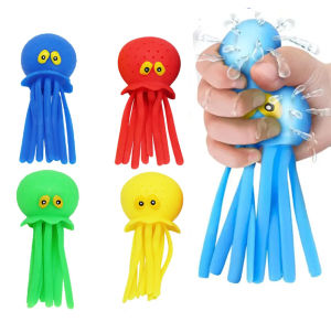 Squeezing water octopus decompression toy bathtub bath toy decoration summer swimming pool childrens water play toys ﻿