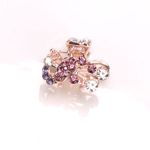 Elegant Small Diamond Clip Japanese and Korean Style Hair Accessories for Girls Alloy Plated Silver and Gold Hair Bands