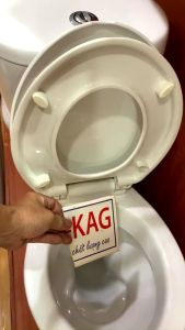 [HCM]Nắp bồn cầu trẻ em KAG-NAP10 rơi êm nắp đậy bồn cầu trường mẫu giáo nhựa trắng dày đẹp