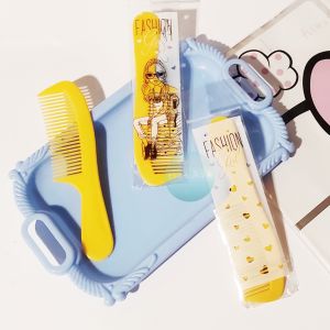 Mini small sweet yellow fashion hair comb and brushes