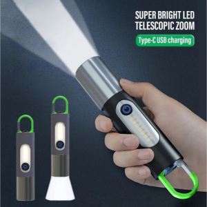 Senter LED Super Terang XHP50 Lampu Kerja Isi Ulang Lampu Tenda Lentera Tahan Air Zoom Gantungan