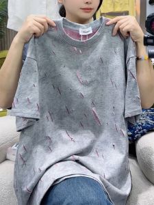 QINGNAER | Korean Style Elegant Casual Loose Short Sleeve T-shirt