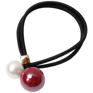 Korean Style round Ball Pearl Hair Ties Womens High-End Hair Bands Elastic Hair Bands Hair Accessories for Bun Tail