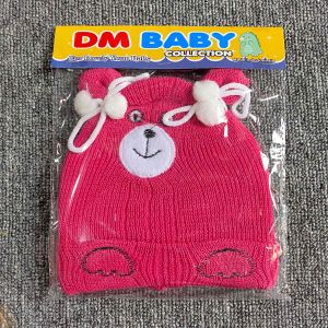 Topi Kupluk Rajut Bayi Model PANDA POLOS Laki-Laki Perempuan  Usia 0-6 Bulan Trendy DM Baby