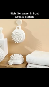 SISIR KERAMAS SILIKON UNTUK HAIR SCALP - SISIR KERAMAS FLESIBEL BULAT TERMURAH