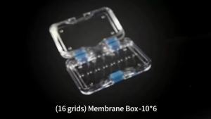 JNSUR Dental Clear Membrane Box Retainer CaseVeneer Box with Membrane Transparent Perforated Denture Storage Box Dentures Box