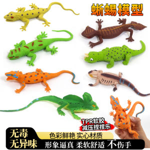 Silicone Realistic Large Gecko Model Snake Toy Lizard Soft Silicone Wall Climber Educational Stress Relief Childrens Gift