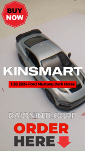 Kinsmart 1:38 2024 Ford Mustang Dark Horse Diecast Vehicle Model RIC (19916) Collection Toys for Kids