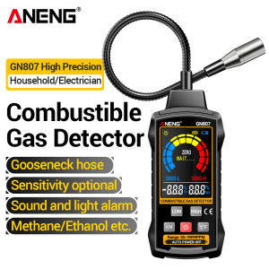 ANENG | ANENG GN807 Combustible Gas Leak Detector Analyzer PPM LEL Methane/Ethanol Leakage Sound And Light Alarm High/Low Sensitivity Te