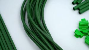 60Pcs Greenhouse Hoop Grow Tunnel Kit Steel Greenhouse Support Hoop Frame Durable DIY Garden Hoops Plastic Coated Plant Grow