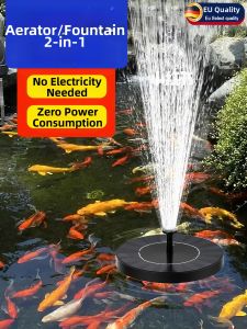 MIVOFIVO | Solar Outdoor Fish Pond Pump Full Automatic Floating Aerator