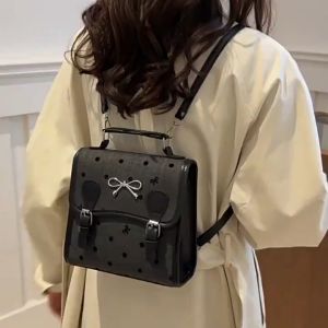 Bagpack For Woman Polka Dot Canvas Backpack Bags Korean Academy For Casual Travel Bag