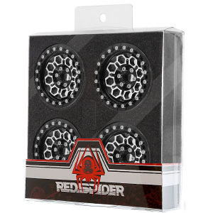 RED SPIDER 4 Chiếc 2.2Inch Kim Loại Beadlock Bánh Xe Vành Cho Trục Wraith TRX-4 TRX-6 1/10 Quy Mô RC Xe Bánh Xích Xe Nâng Cấp Phụ Kiện