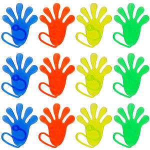12Pcs Funny Sticky Hands Toys TPR Jelly Stretchy Sticky Palms Novelty Toys Birthday Party Favors Stocking Stuffers Small Gifts