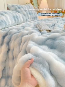 Kiss Dear | Fluffy Warm Rabbit Fur Milk Velvet Bedspread