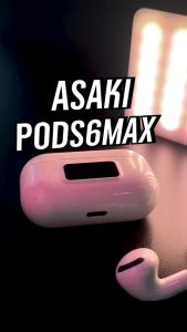 Asaki True Wireless Earphone หูฟังบลูทูธไร้สาย เบสแน่น ไมค์ชัด รุ่น AK-PODS6MAX - รับประกัน 1 ปี