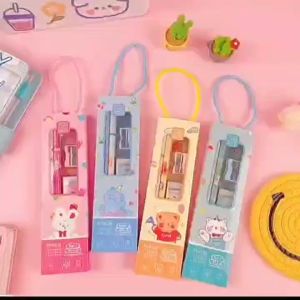 5 in 1 Study Set: A Compact Stationery Organizer for Students