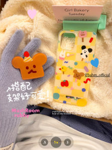 Banana Tree Research Institute Candy Grid Original Cute Illustration Yellow Grid INS Style Mobile Phone Case for Apple 15Promax 14Pro 16Pro 17Pro