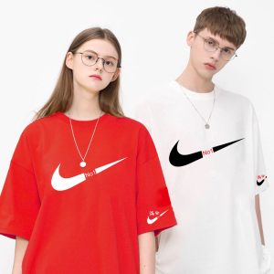 เสื้อยืดแขนสั้นคอตตอนสีแดง UHG2024 สำหรับผู้ชาย ทรงหลวม แขนสั้น ผ้าฝ้ายแท้ แฟชั่นฤดูร้อน เหมาะกับเยาวชน เสื้อชุดสอบ