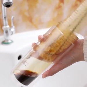 Long Handle Bendable Wooden Cleaning Brush Milk Bottle Teapot Cleaner Scrubber Hangable Glass Bottle Cup Cleaning Brush