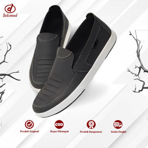 DOLCIMOD - Sepatu Pantofel Pria Kulit Sapi Formal Slip On Loafers Acara Pesta Cowok Buat Gaya Import Mahal Big Size Keren Terbaru Pancus Kuliah Kerja Kantoran Kondangan Ford Anti Licin Fladeo Yongki Komaladi Ferarri