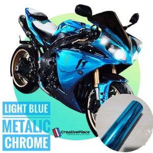 sticker skotlet biru muda krom / scotlite light blue metalic chrome