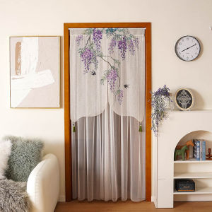 Modern Minimalist Door Curtain Partition Curtain Privacy Blocking New Model High End Bedroom Decorative Curtain Mesh Curtain