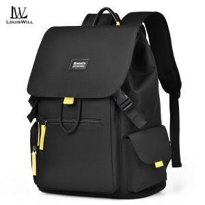 LouisWill Men Backpack Trendy Stylist Laptop Notebook Backpack Waterproof Travel Backpack Business Bag College Backpack Casual Shoulder Bag Anti Theft Back Pack School Bag