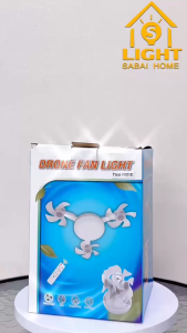 พัดลมเพดาน ปรับแสง 3 สี ติดตั้งพร้อมใบพัด 3 ใบ พร้อมโคมไฟ LED 2 ใน 1 พร้อมไฟ LED ประหยัดพลังงาน ป้องกันดวงตาTSM-F801B