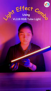 VL119 RGB Tube Light Handheld LED Video Light Wand 2500K-9000K Adjustable Brightness 20 Lighting Effects CRI 95 Rechargeable Built-in Battery for Vlog Live Streaming Product Portrait Photography Color Effects - VMI Direct