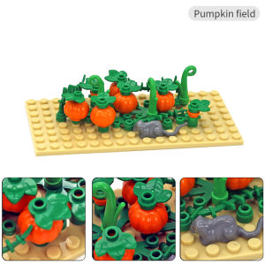 MOC Farm Animals Trees Plants Building Blocks Toys Henhouse Blocks Toys for Children Gifts with Vegetables Fruits Bricks Parts