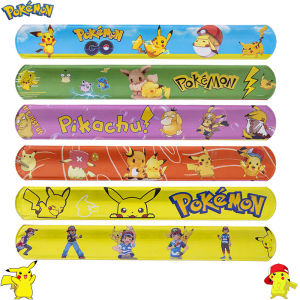 Takara Tomy | Pokemon Button Bracelet Pikachu Statue Anime Wristband Childrens Clapping Band Education Toy Boys and Girls Birthday Party Gif