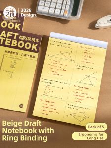 SANNIANERBAN | Mathematical Calculation Partitioned Draft Book Blank & Tearable