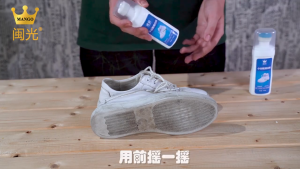 White Sneaker Cleaner Remove stains deodorize and whiten them Shoe cleaning brush and shoe cleaner