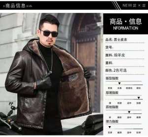 Thickened Autumn Winter Mens Leather Jacket Real Leather Fur Integrated Middle Aged And Elderly Large Size Sheepskin Coat