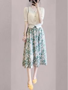 Stylish French Elegance Womens Two-Piece Outfit